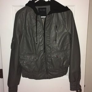 Coat with built in hoodie